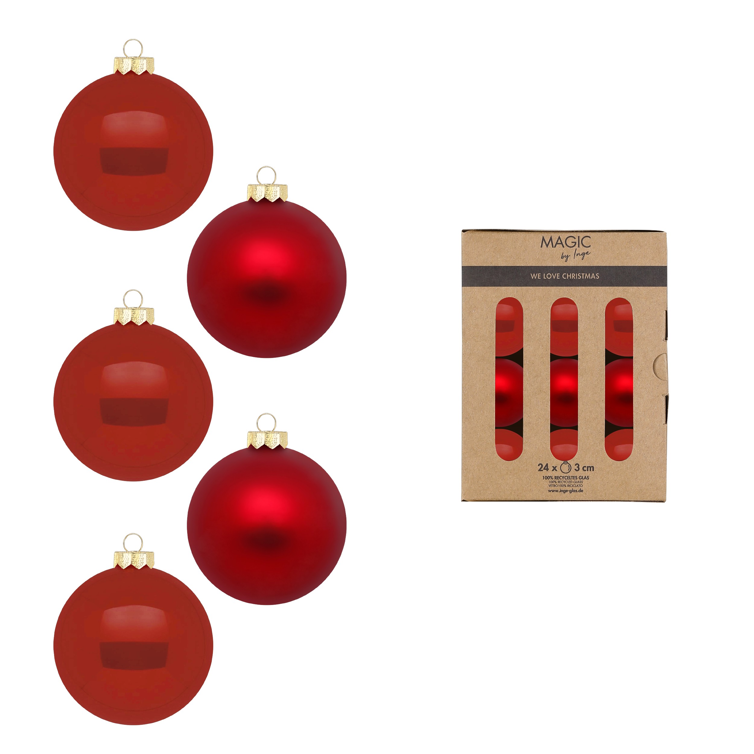 Kugel 3cm in Farbe Classic Chianti (), Zubehor, Ohrring, Schmuck, Sphäre