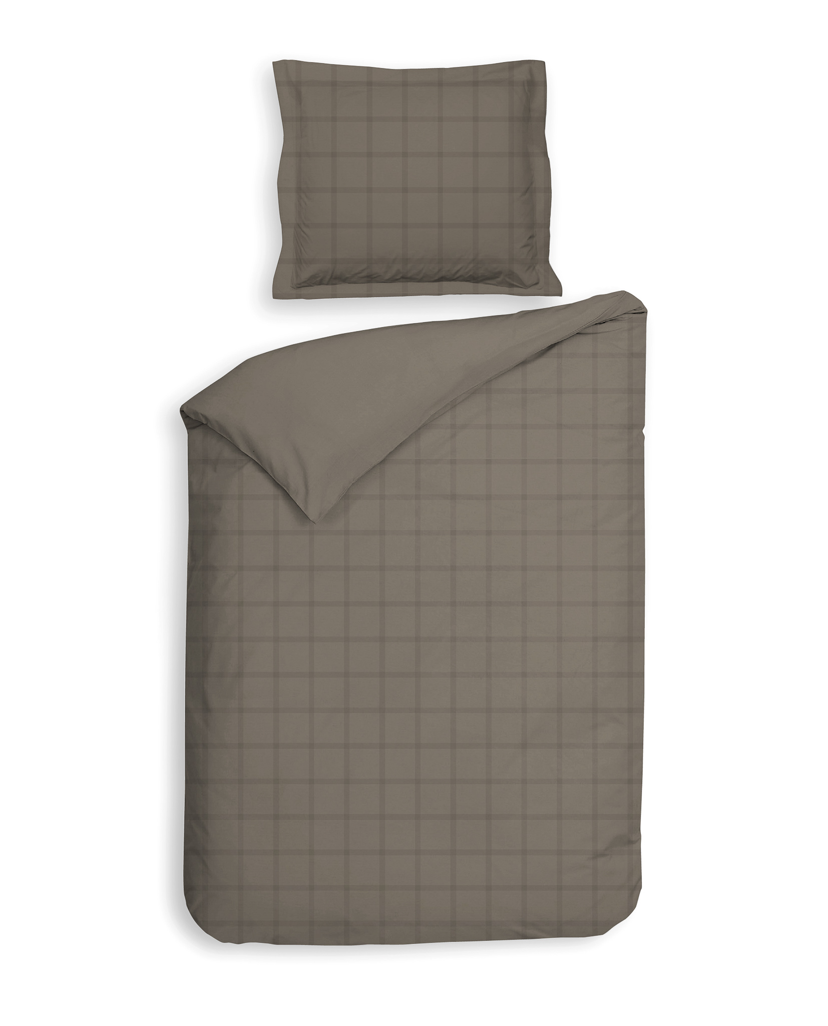 Bettwäsche DIAMANTE ca. 155x220cm in Farbe Taupe Grey