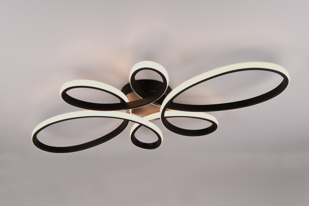 Trio LED-Deckenleuchte FLY 1-flammig in Farbe schwarz matt, Zubehor, Gerät, Deckenventilator, Elektrisches Gerät