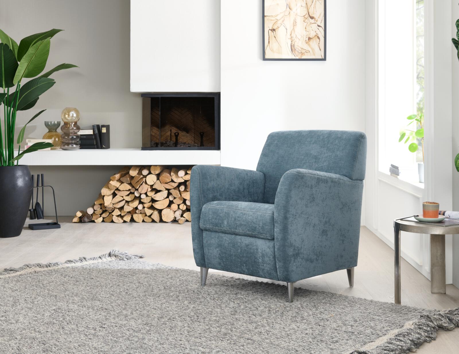 Polipol Polstersessel OS-PP1212 in Stoff Vera steel