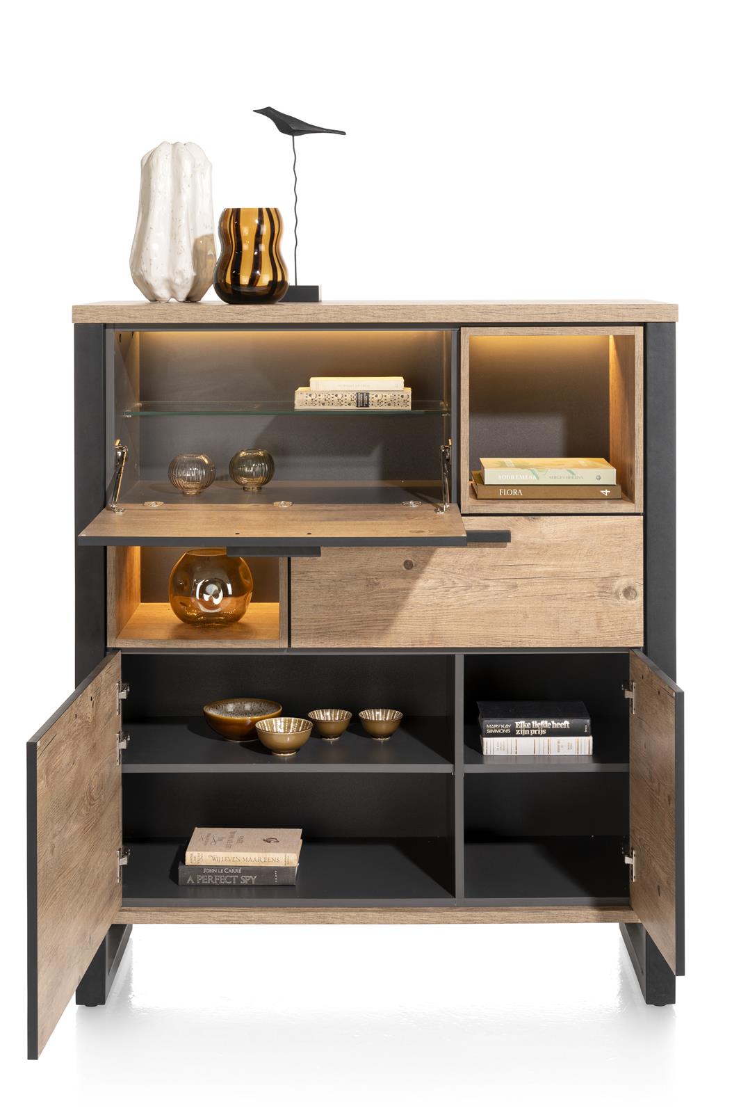 Highboard ca. B120 H140 T42 cm in barnwood, finishing