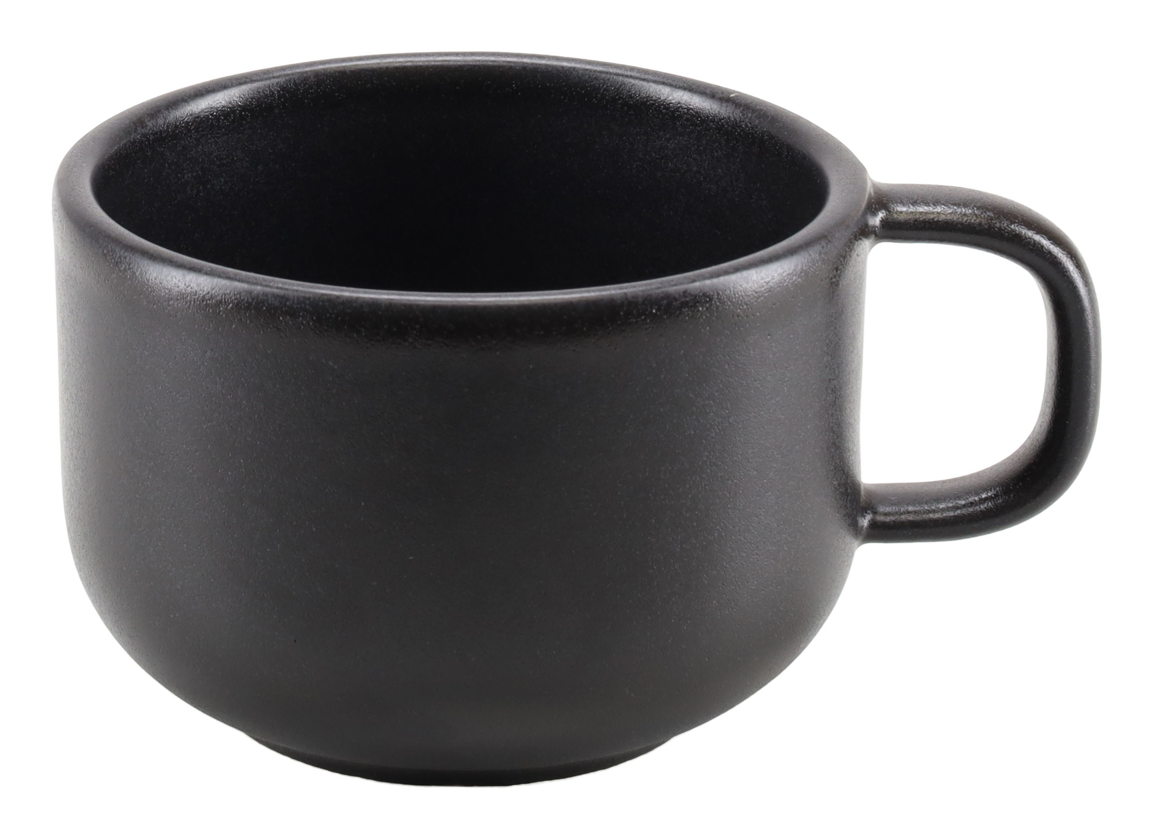 CreaTable Kaffeetasse Uno in Farbe schwarz, Kaffeetasse, Becher, Schwarz, Porzellan, Kaffeegeschirr