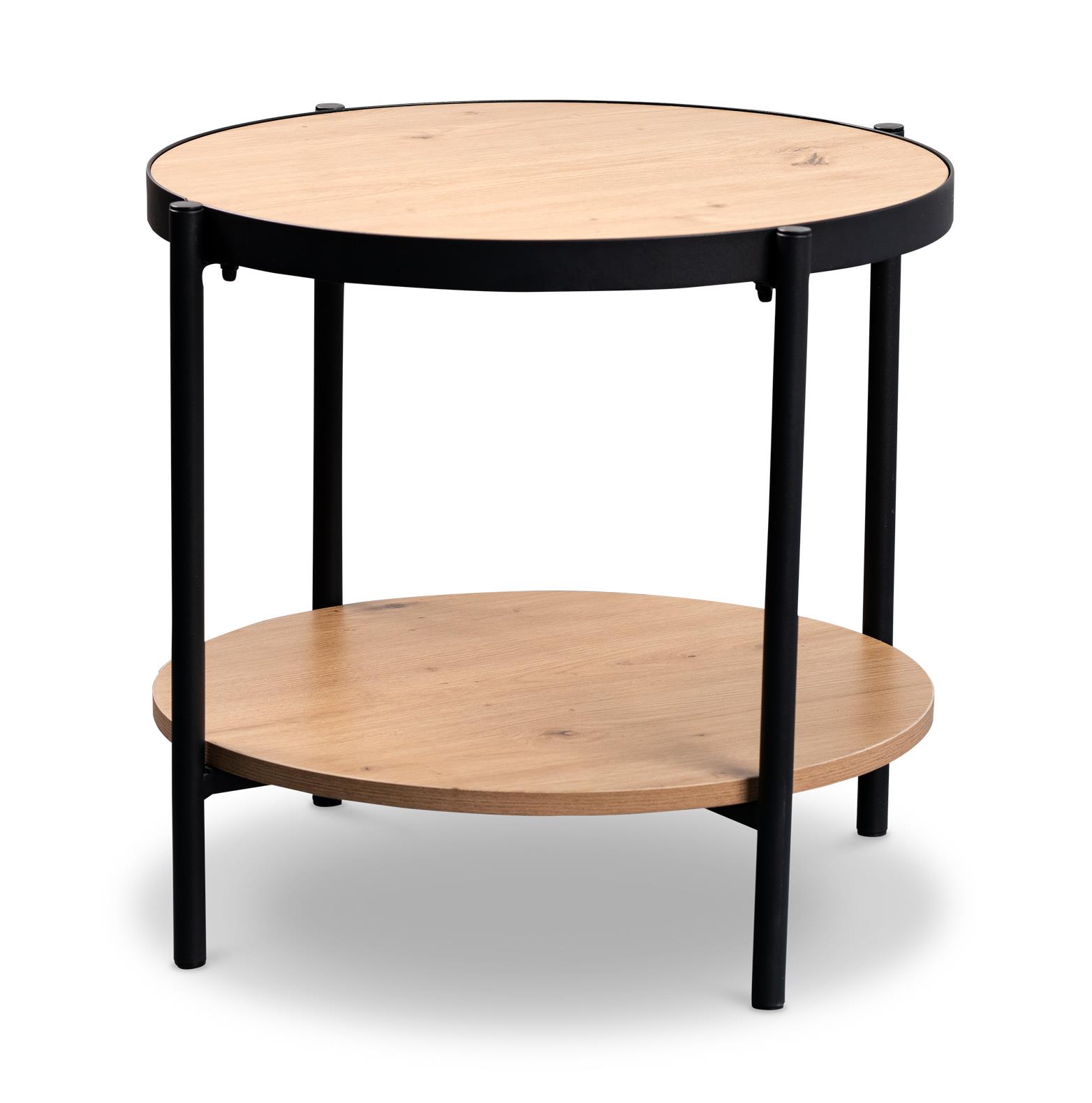 M2 Kollektion Beistelltisch PINA ca. H45 cm, D52 cm in Artisaneiche MDF Dekor