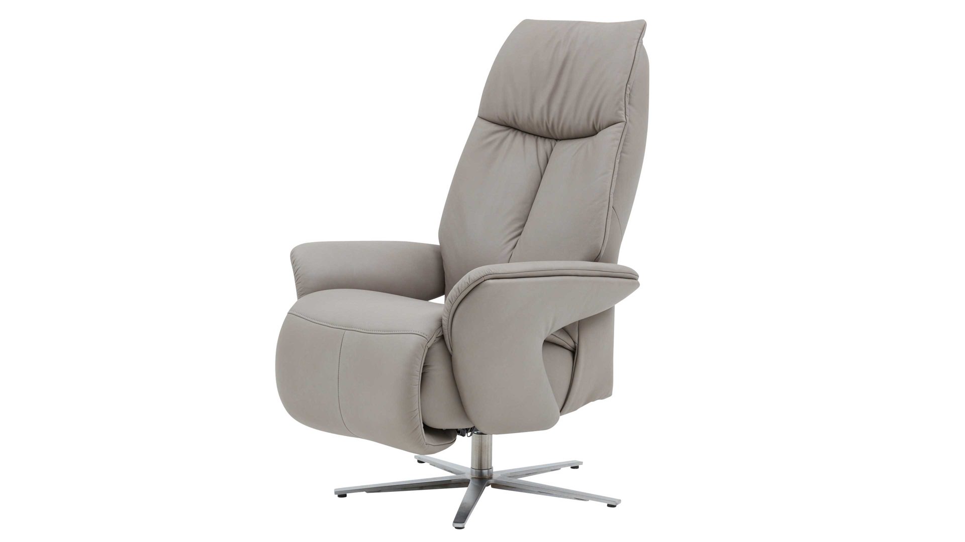 Interliving Relaxsessel, 2-motorisch IL-4552 in Leder Longlife Stahl/Sternfuß Edelstahloptik 