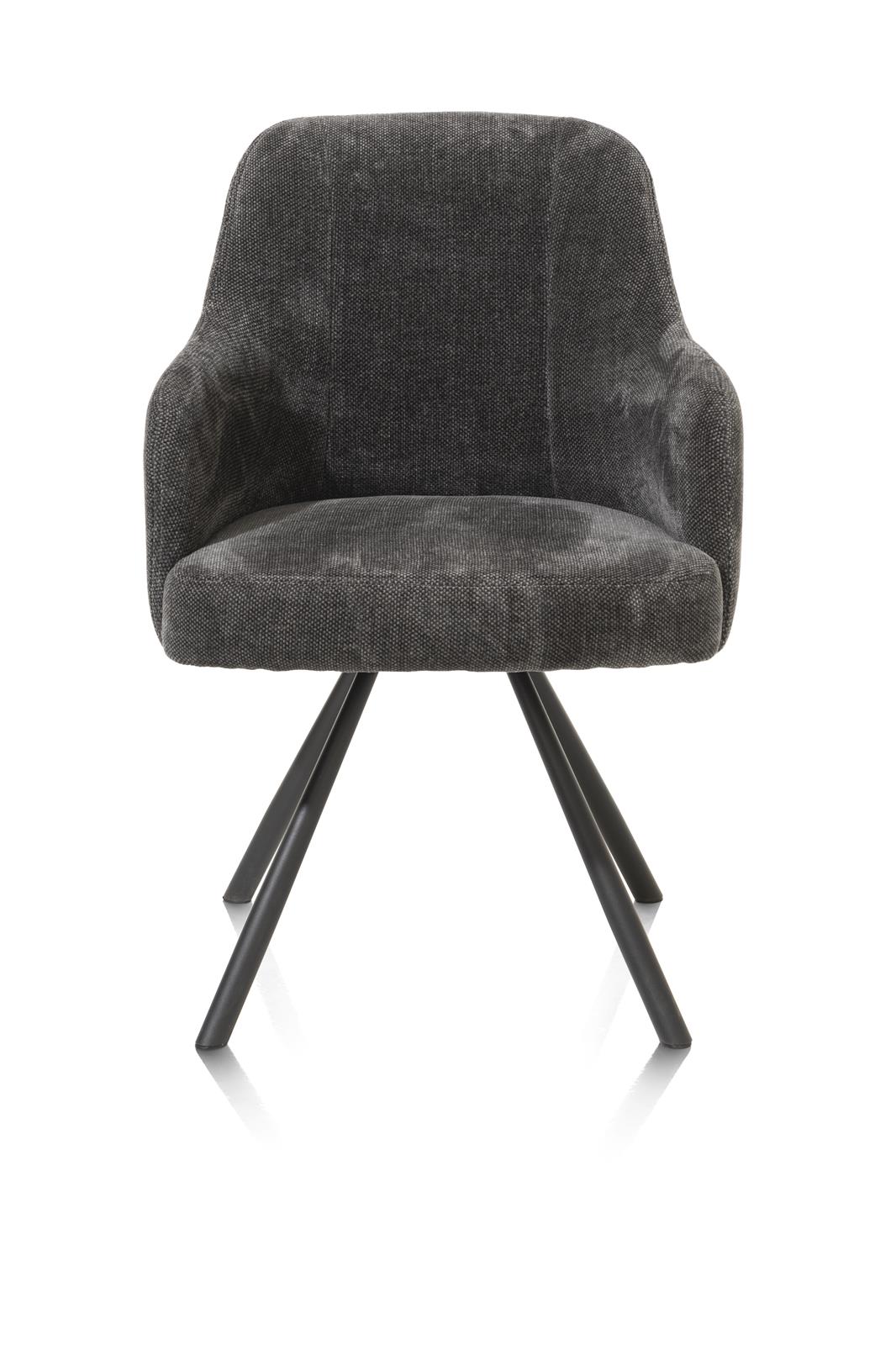 Habufa Armstuhl EVA ca. B62 H88 T66 cm in Stoff Livigno anthrazit
