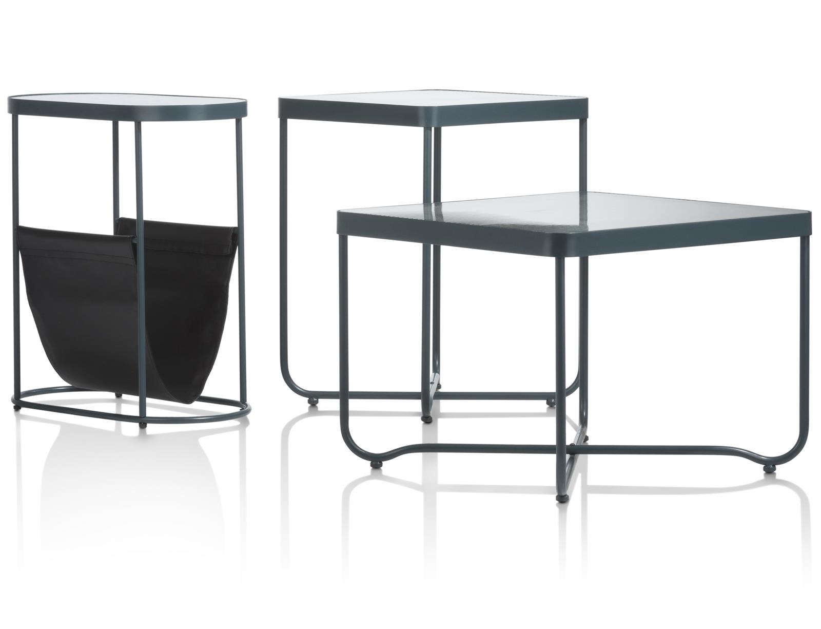 Coco Maison Ezra Beistelltisch 47771-ANT, ca. 45 x 60 x 45 cm in anthrazit