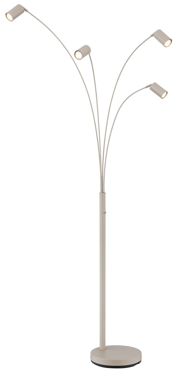 Interliving LED-Stehleuchte IL-9354 in Metall sandfarben matt, Lampe