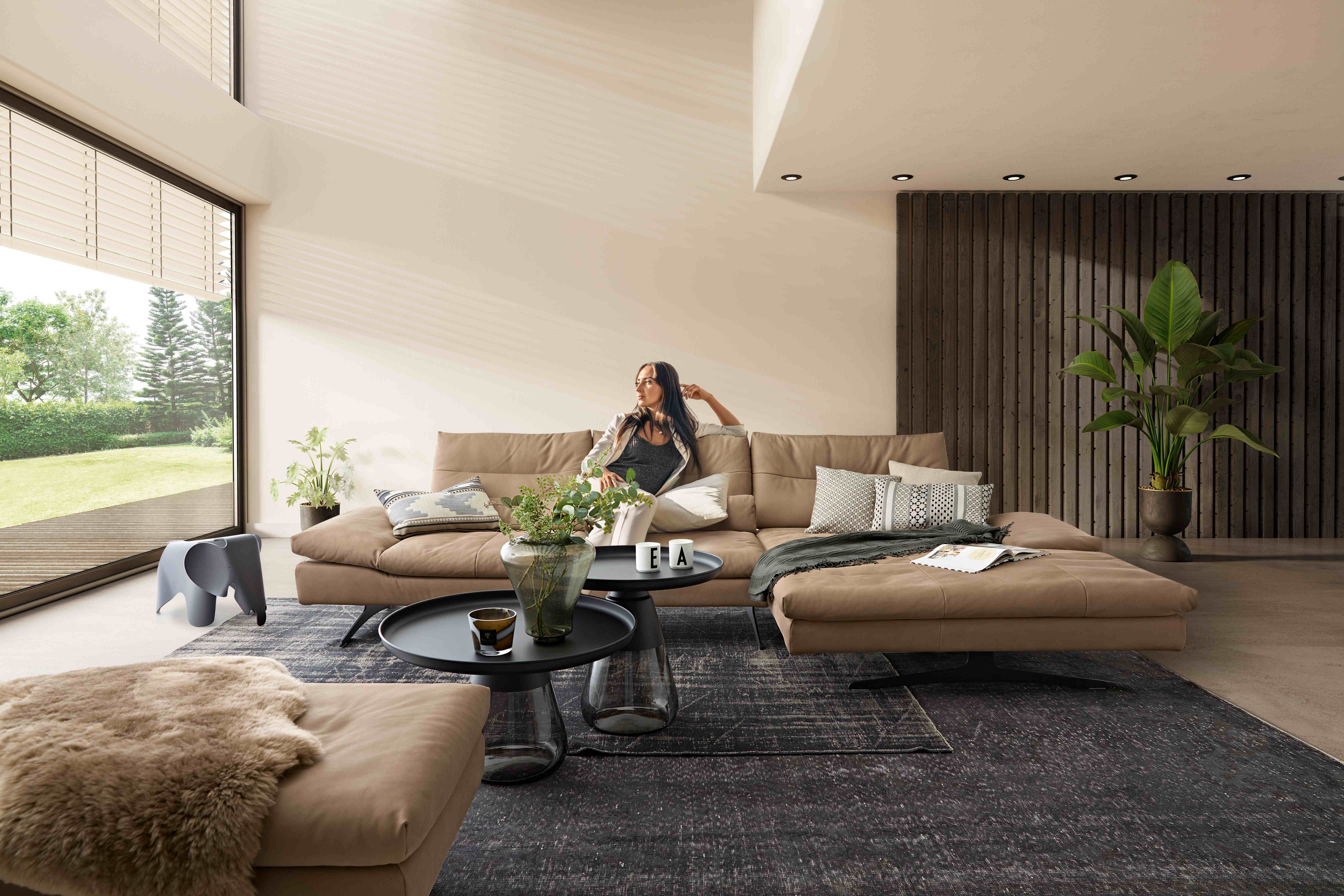 W. Schillig Polstergruppe SEVENTY5 ca. 342x158 cm in Leder Z7849 sand LK50 W. Schillig Polstergruppe SEVENTY5 ca. 342x158 cm in Leder Z7849 sand LK50, Innenarchitektur, Inneneinrichtung, Mobiliar, Wohnzimmer, Tabelle