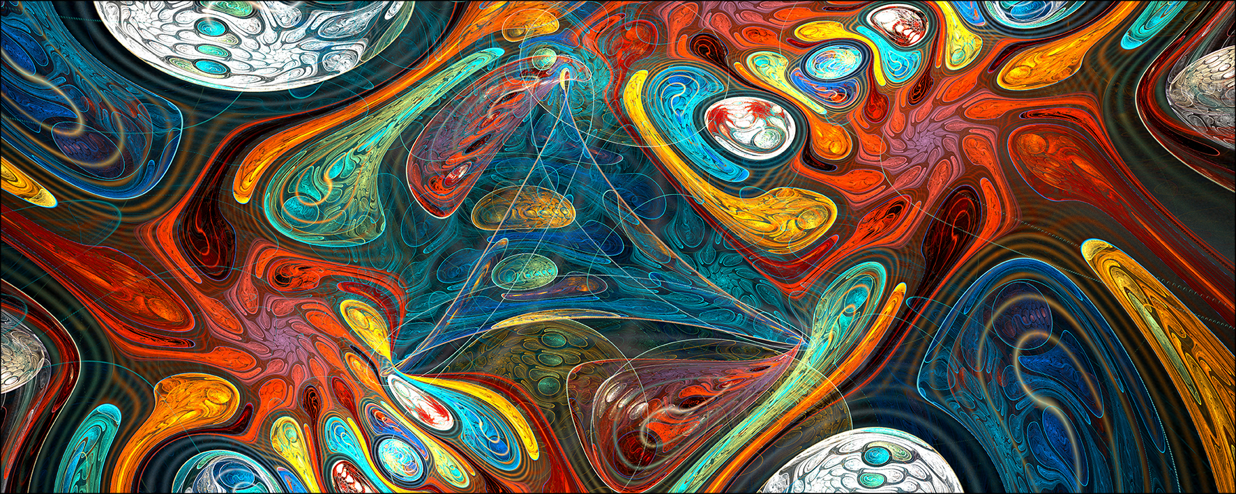 ProArt Glas-Art 125x50cm Psychodelic