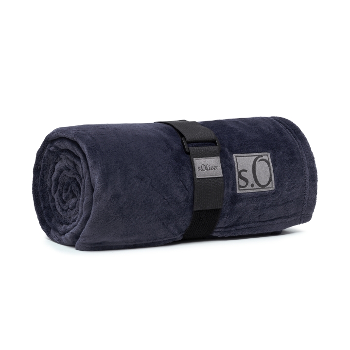 s.Oliver Decke KUSCHELSOFT 150x200cm in Farbe dunkelblau