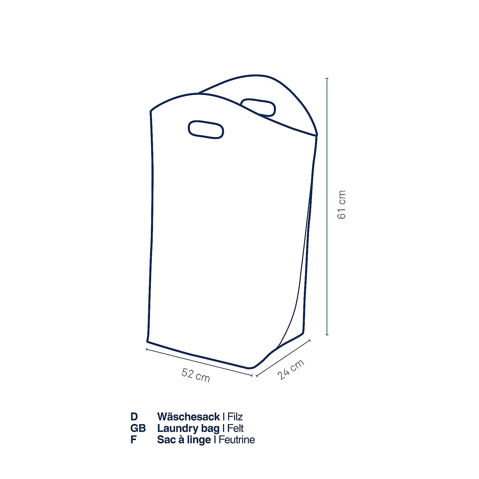 Kela Wäschesack FAY in Farbe Dunkelgrau