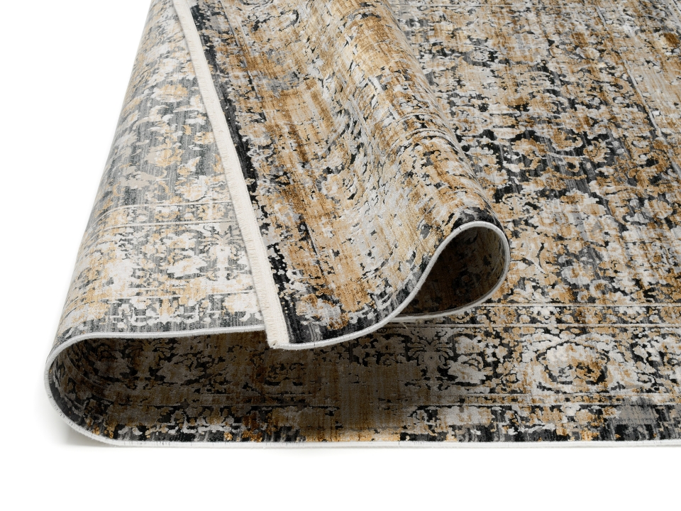OCI Webteppich ca. 140 x200cm in Farbe grau-gold