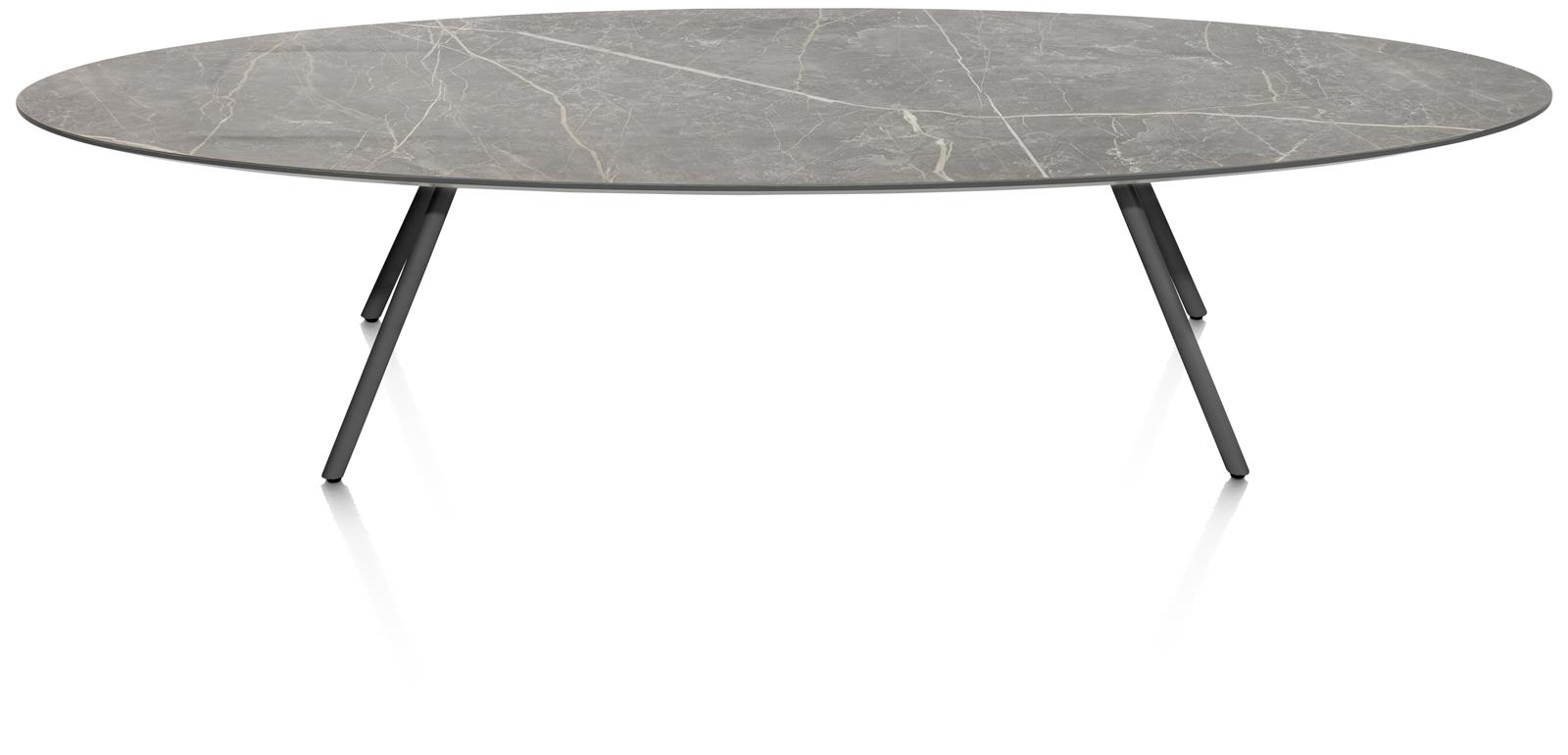 XOOON Couchtisch NIORA ca. B50 H32 T150 cm in Tischplatte Marmorlook 