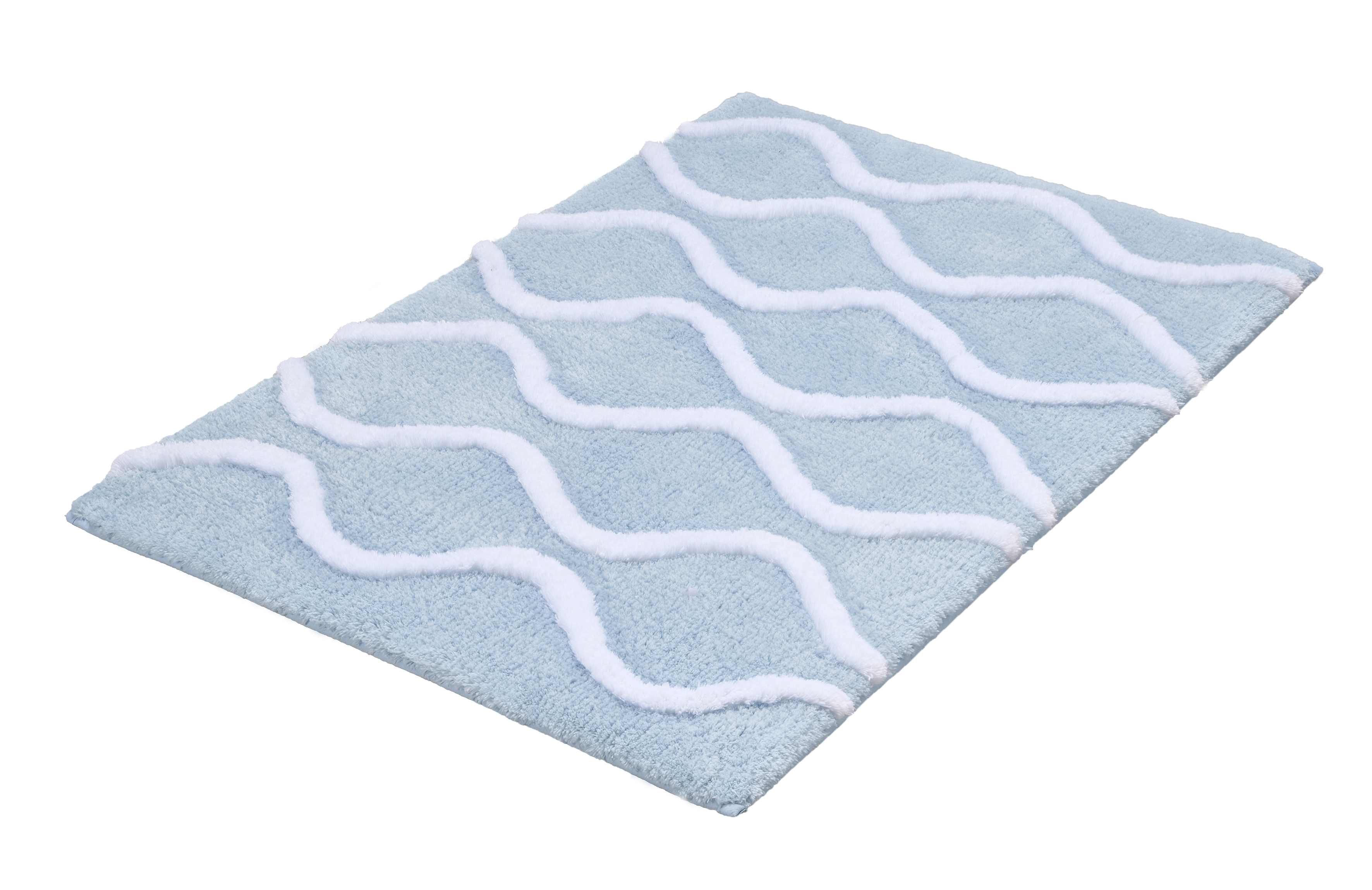 Kleine Wolke Badteppich PIANA ca. 70x120cm in Farbe Stahlblau Kleine Wolke Badteppich PIANA ca. 70x120cm in Farbe Stahlblau, Teppich, Badematte, Rautenmuster, hellblau, Kuschelig, Teppich, Badematte, Rautenmuster, hellblau, gemustert