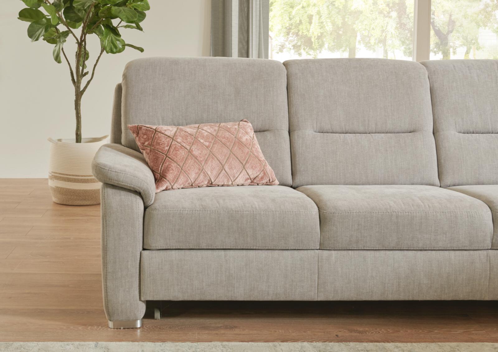 Polipol Polstergruppe MM-PP1009 ca. 303x245cm in Stoff Longlife Easy platin, Couch, Kissen, Mobiliar, Inneneinrichtung
