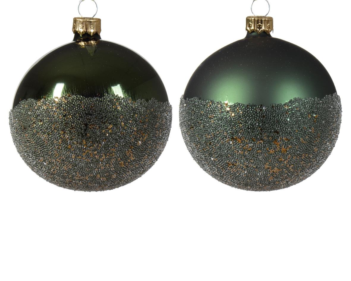 Kaemingk Kugel Glas 151790 in Grün, Zubehor, Ohrring, Schmuck