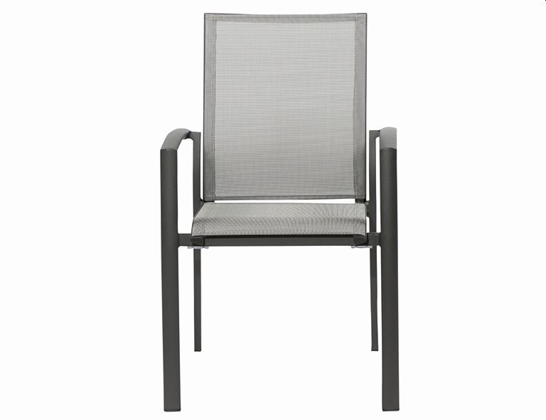 Stapelsessel VELIA ca.L61,5 H87 B56 cm in Ranotex Gewebe schwarz/grau, Moebel, Stuhl