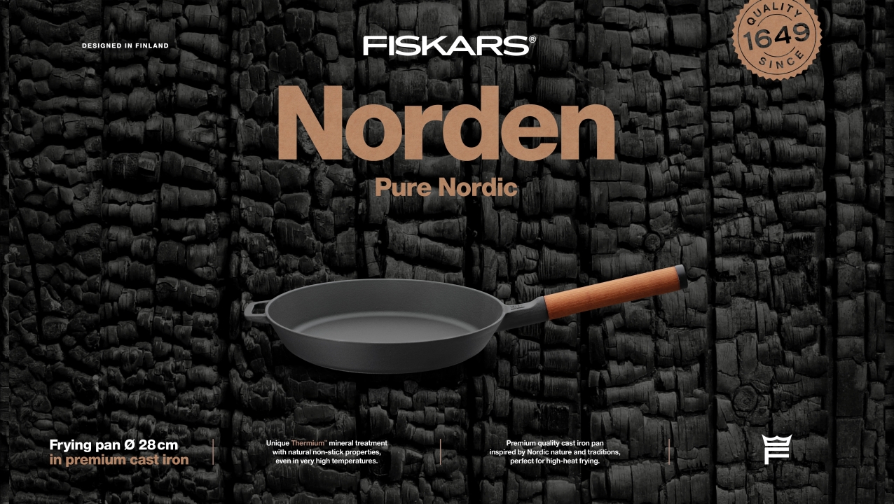 Fiskars Bratpfanne NORDEN 28cm aus Gusseisen