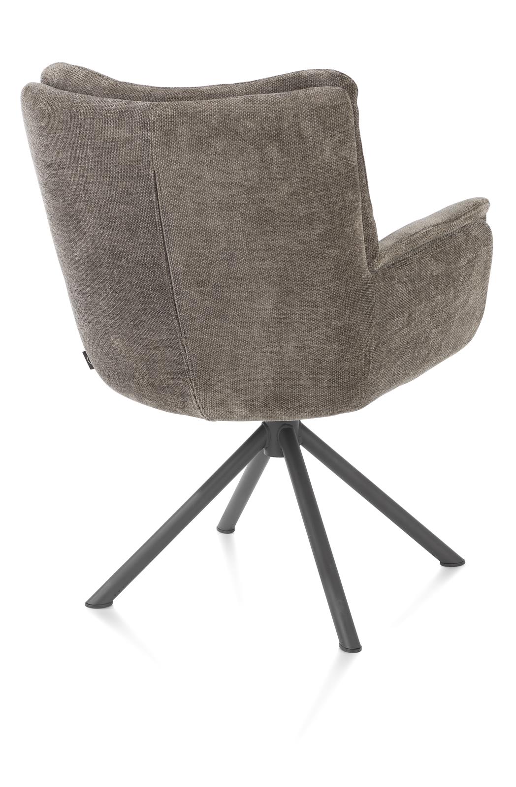 Henders & Hazel Armlehnstuhl JUNA ca. B62 H91 T67 cm in Stoff Livigno chenille braun