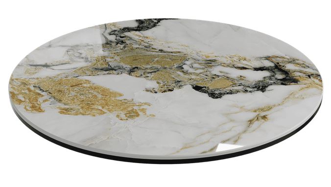 Akante 360Grad-Drehscheibe LAZY SUSAN in Keramik Marmoroptik Doro, Moebel, Tabelle, Kaffeetisch, Tischplatte