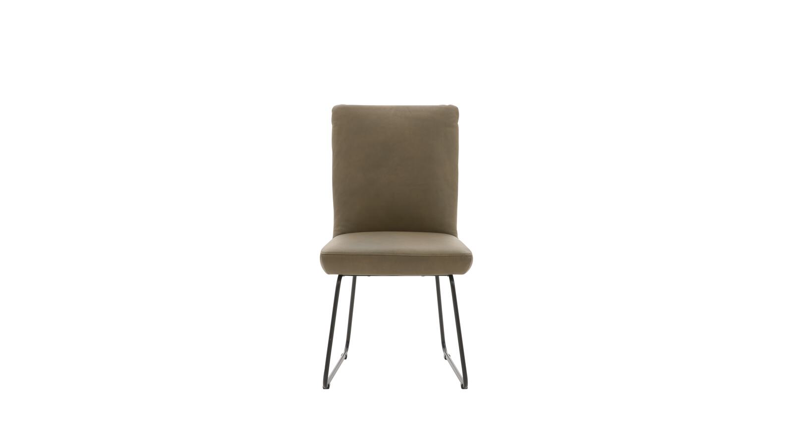 Interliving Stuhl IL 5504 in Leder oliv grün