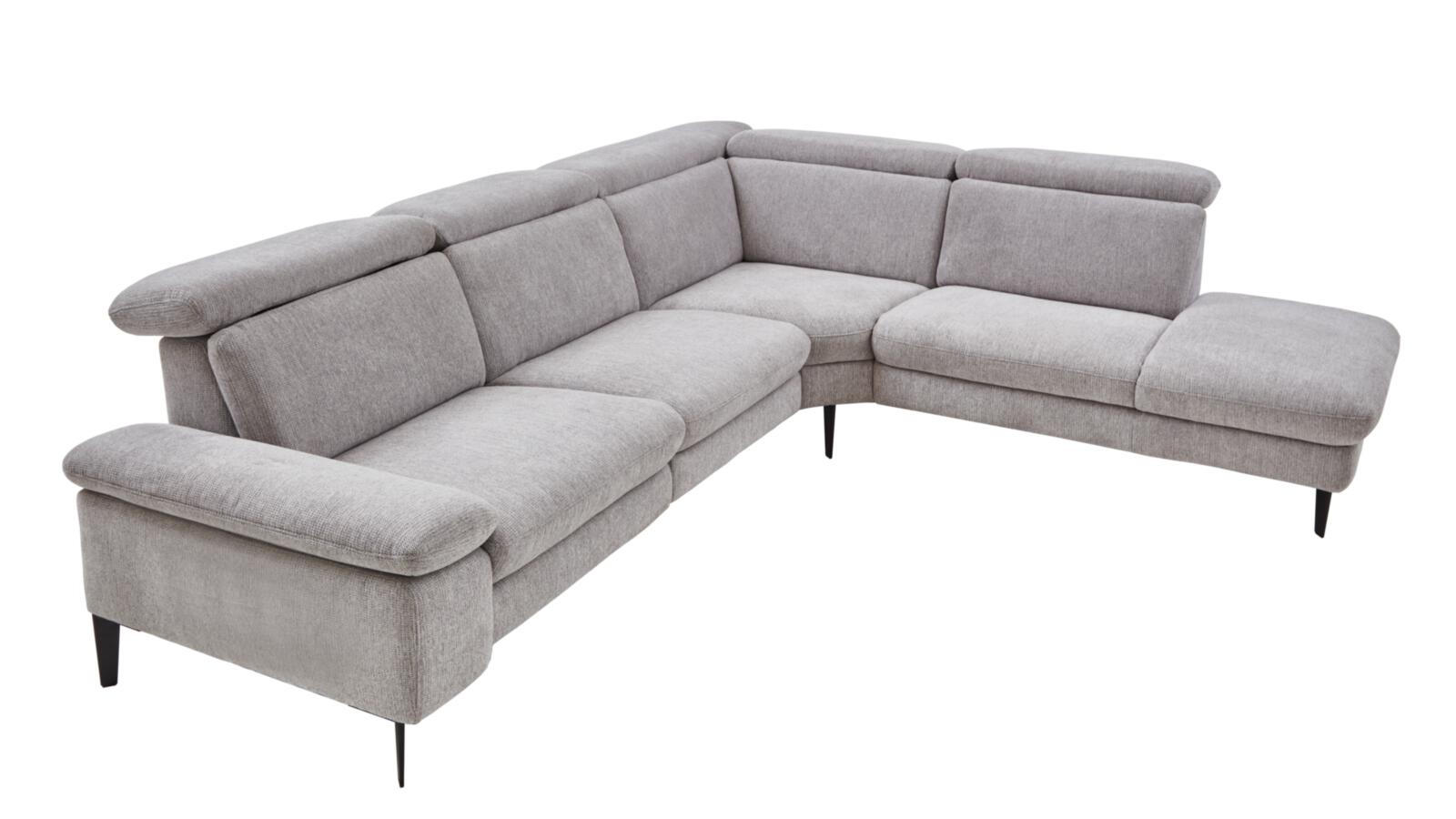 Polstereckgruppe RELAXA TREND 1.0 ca. 298x252cm in Grau Polsteria Polstereckgruppe RELAXA TREND 1.0 ca. 298x252cm in Stoff Orlean silber