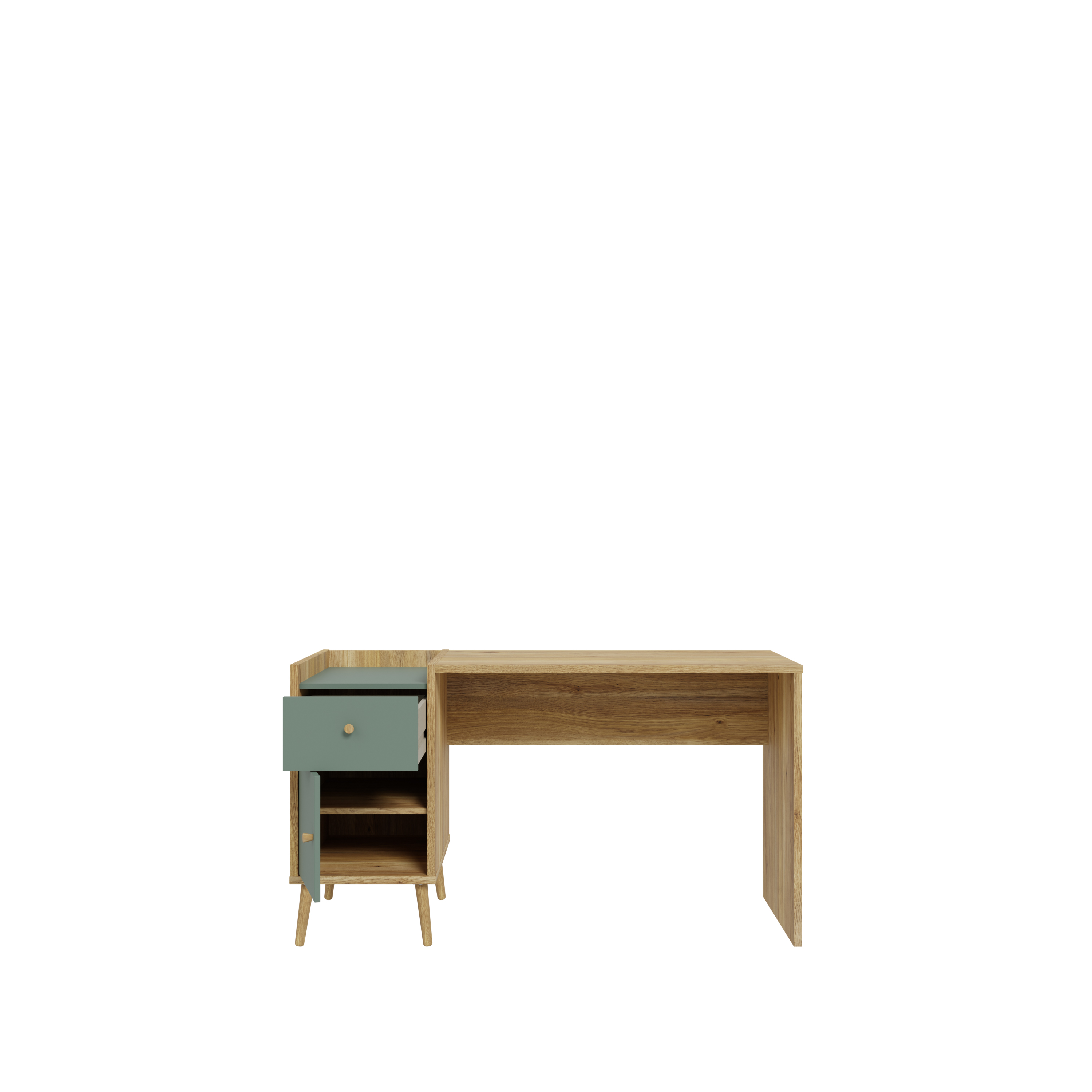Forte Fabryki Mebli Schreibtisch WHENUA in Mauvella Oak/Sage