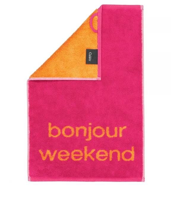 Cawö Postcard Towels POSTCARDS TOWELS EDITION 30x50cm in Farbe bonjour weekend