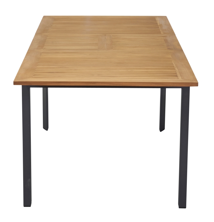 Tisch UNICAMO in Grau L.C. Wholsaler Ausziehtisch Unicamo mit Platte aus Teak natur, Moebel, Tabelle, Kaffeetisch, Esstisch, Schreibtisch