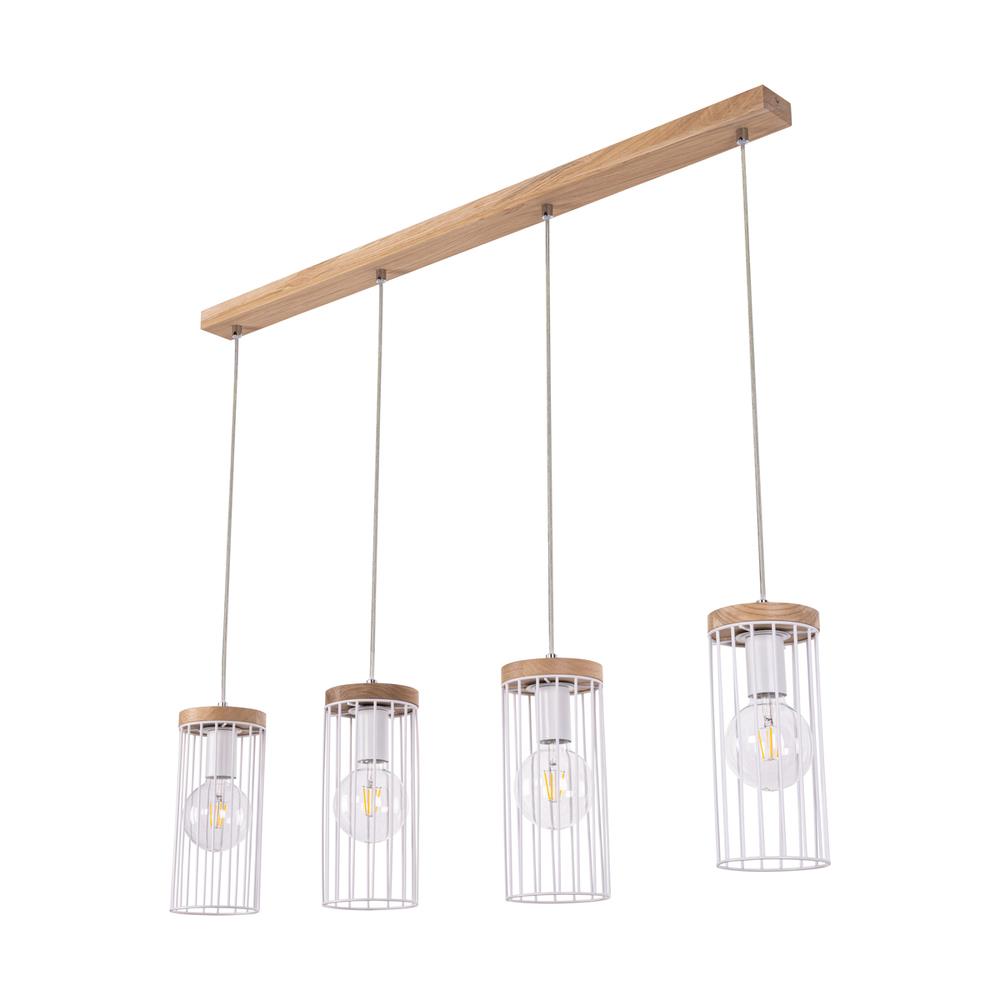 Spot Light Pendelleuchte Sarina ca.135x15x100cm in Weiss/Eichenholz