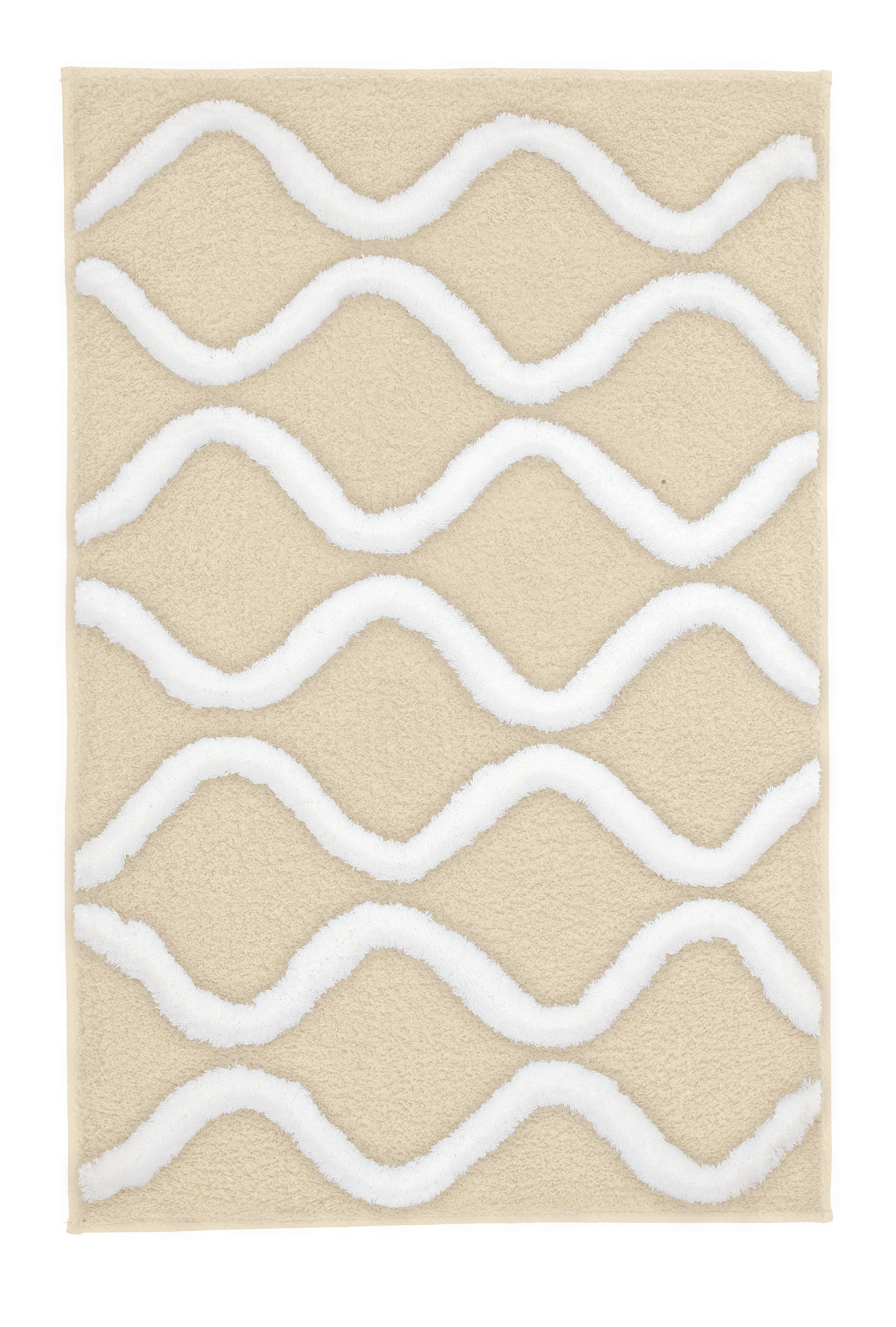 Kleine Wolke Badteppich PIANA ca. 55x65cm in Farbe Sandbeige
