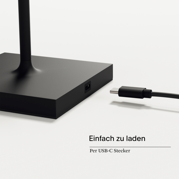 Sigor LED-Akku-Tischleuchte Nuindie in Farbe nachtschwarz, dimmbar