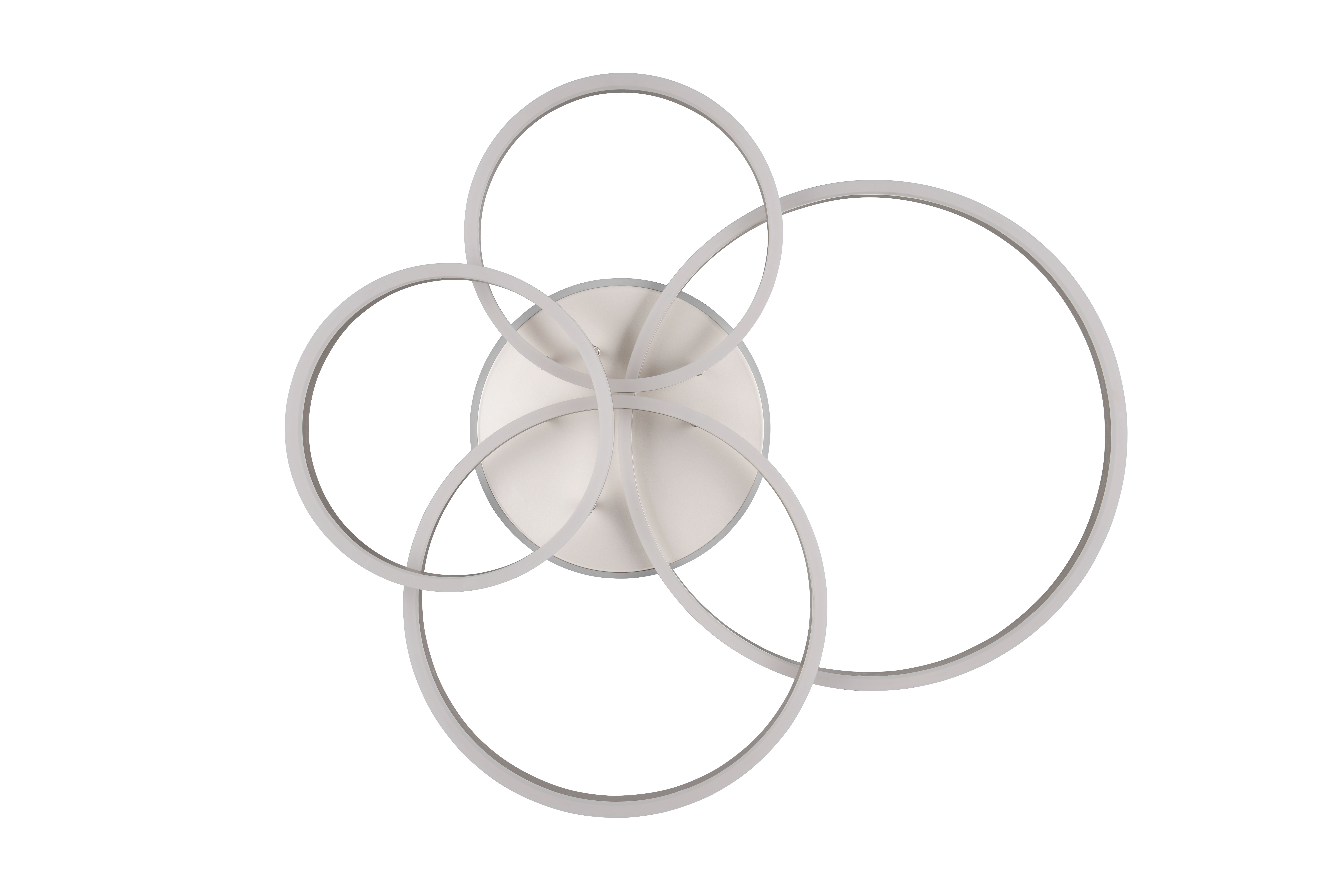 Trio LED-Deckenleuchte DRAKE 1-flammig in Farbe Nickel matt, Kunststoff weiß Trio LED-Deckenleuchte DRAKE 1-flammig in Farbe Nickel matt, Kunststoff weiß