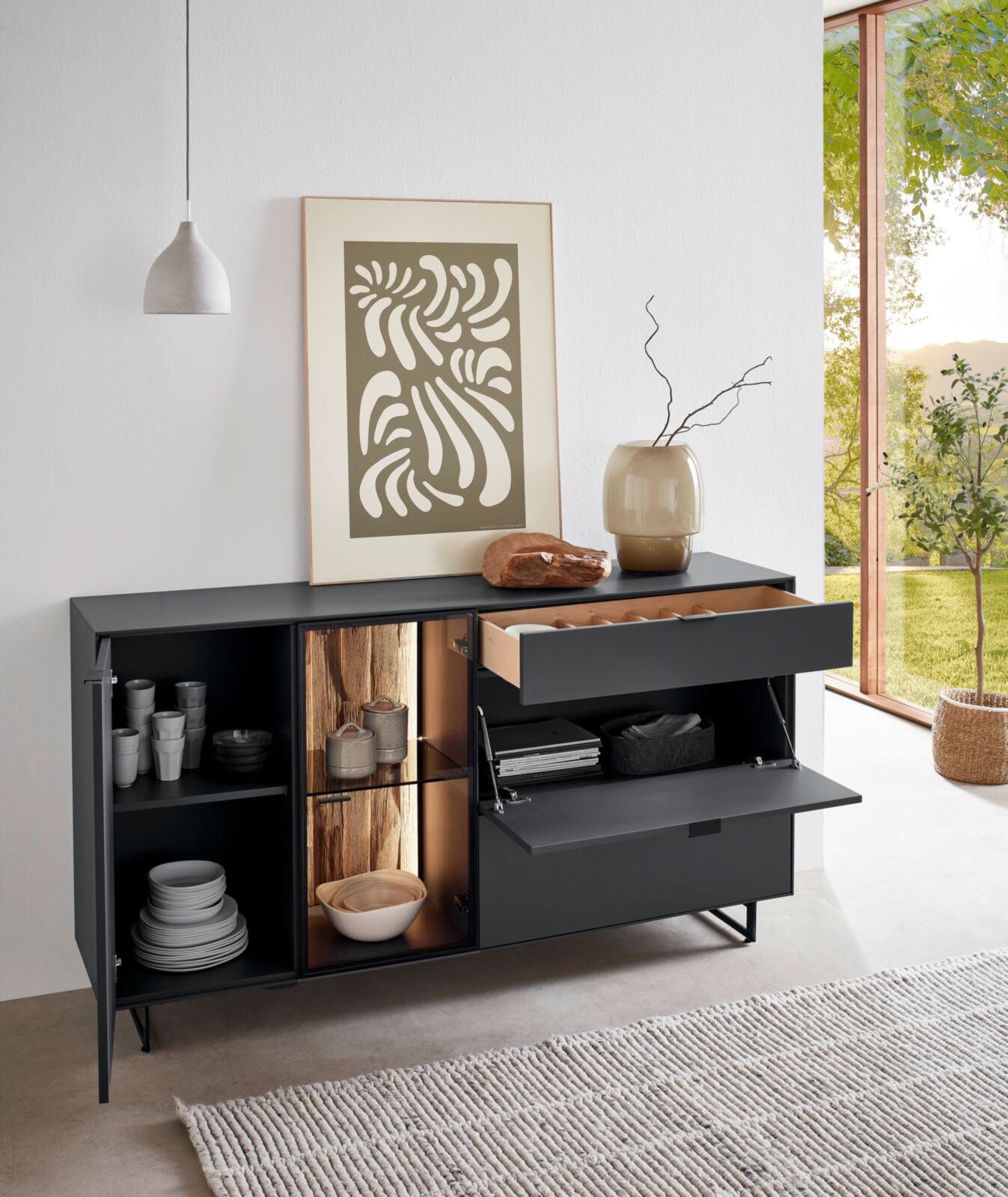 Sideboard WM 2470 in Lack graphitgrau
