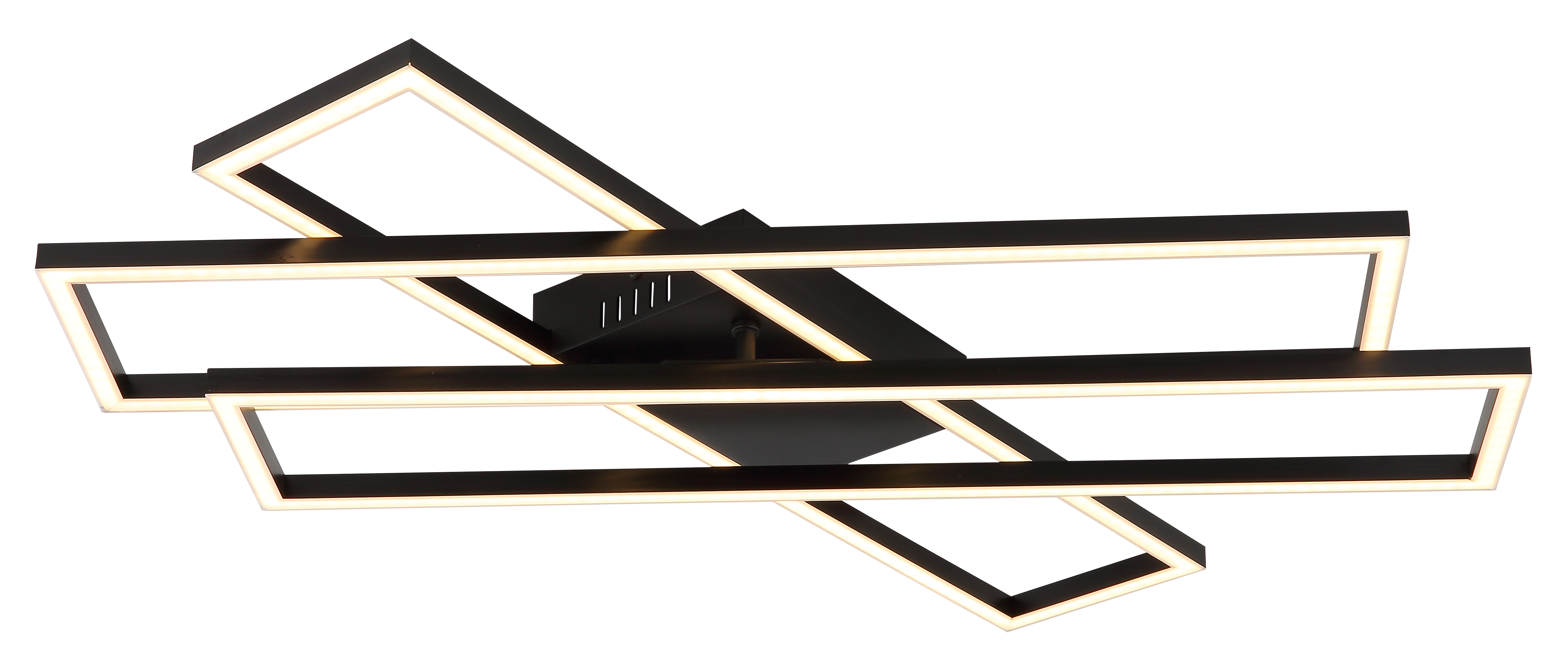 LED-Deckenleuchte in Fb. Schwarz Matt, Deckenleuchte, Geometrische Leuchte, LED-Leuchte, Schwarz, Moderne Beleuchtung