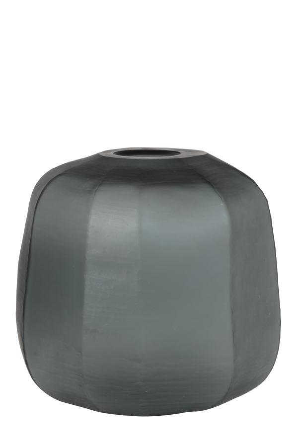 Vase PACENGO in D: 33x32cm, Glas grau