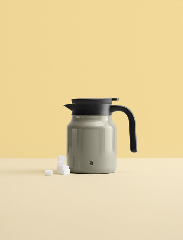 Stelton Isolierkanne THERM-IT 09l in Farbe khaki