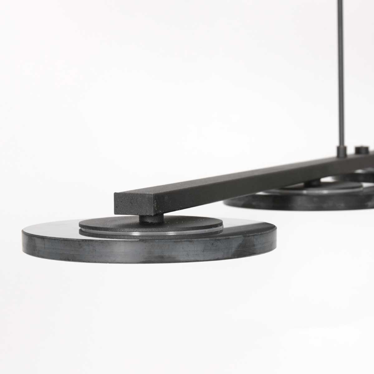 Steinhauer LED-Pendelleuchte TUROUND 4-flammig in Farbe Schwarz/Rauchglas