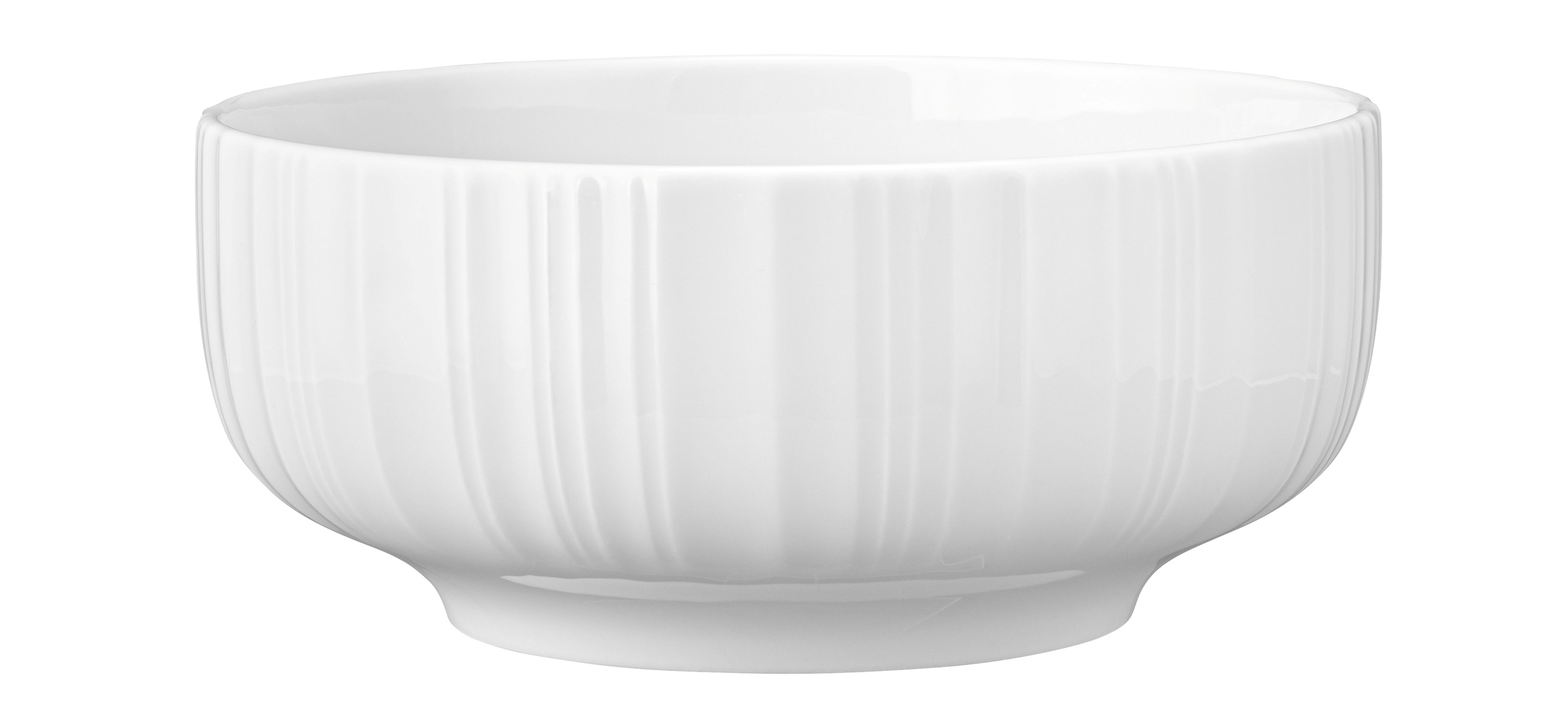 Seltmann Weiden Müslischale 15cm Sento Barcode 3 , Schüssel, Keramik, Weiß, geriffelt, Texturiert