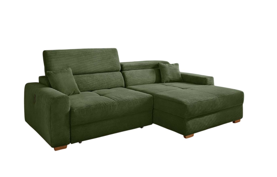 JOB Wohnlandschaft SLIDER ca. 277x187cm in Stoff Cord grün