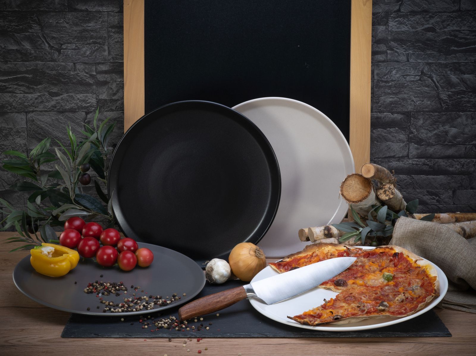 CreaTable Pizzateller Manhattan Ø ca. 33cm in Farbe Weiß