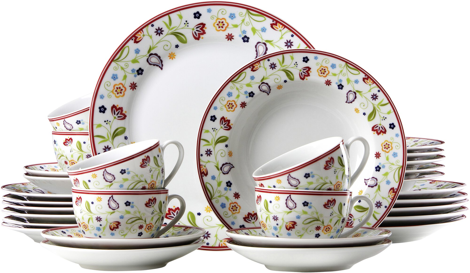 Ritzenhoff & Breker Kombiservice 30-teilig SHANTI aus Porzellan bunt Ritzenhoff & Breker Kombiservice 30-teilig SHANTI aus Porzellan bunt