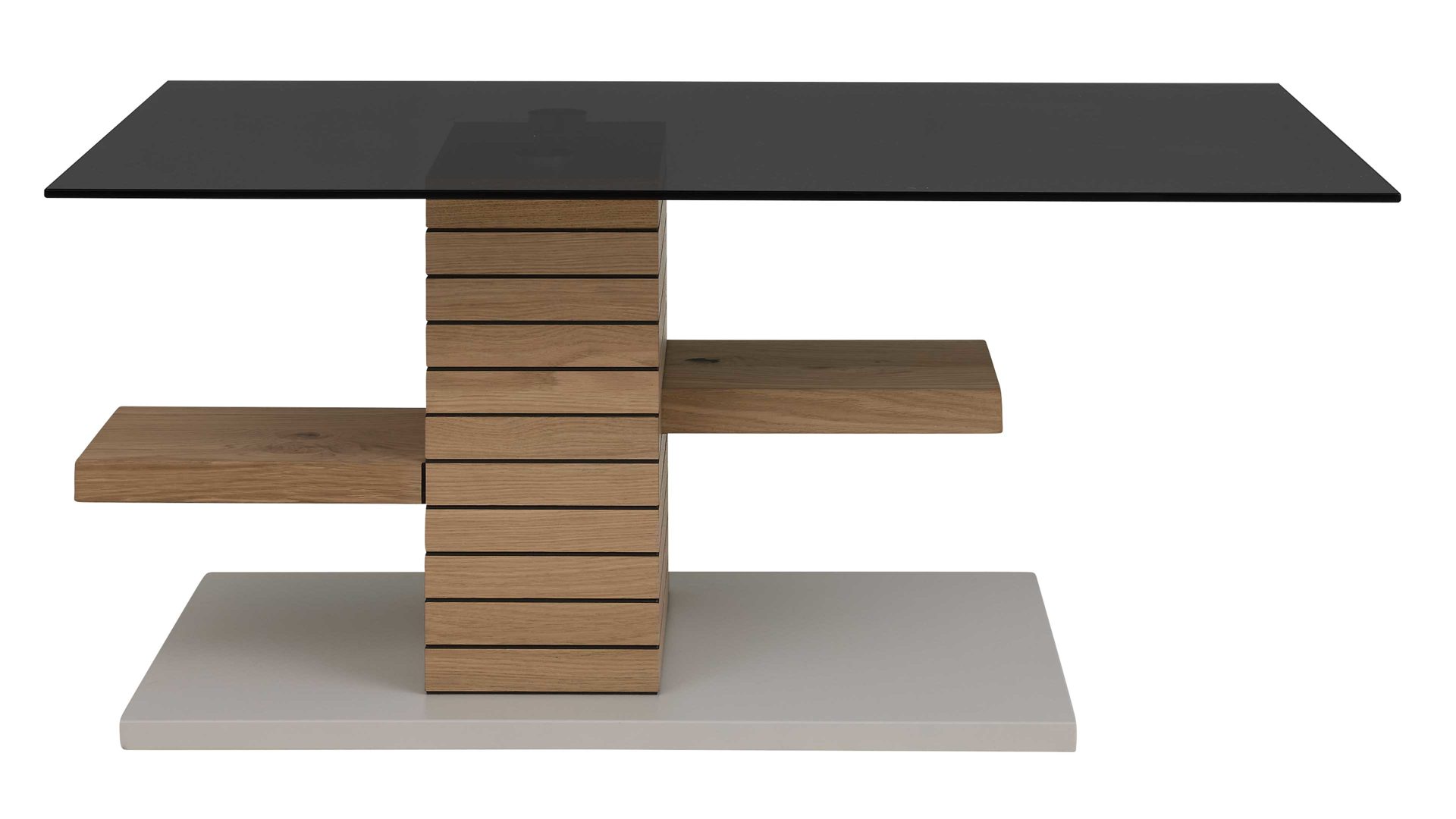 Interliving Couchtisch 2108 ca. 110x46x70cm in lichtgrau/Hirnholz