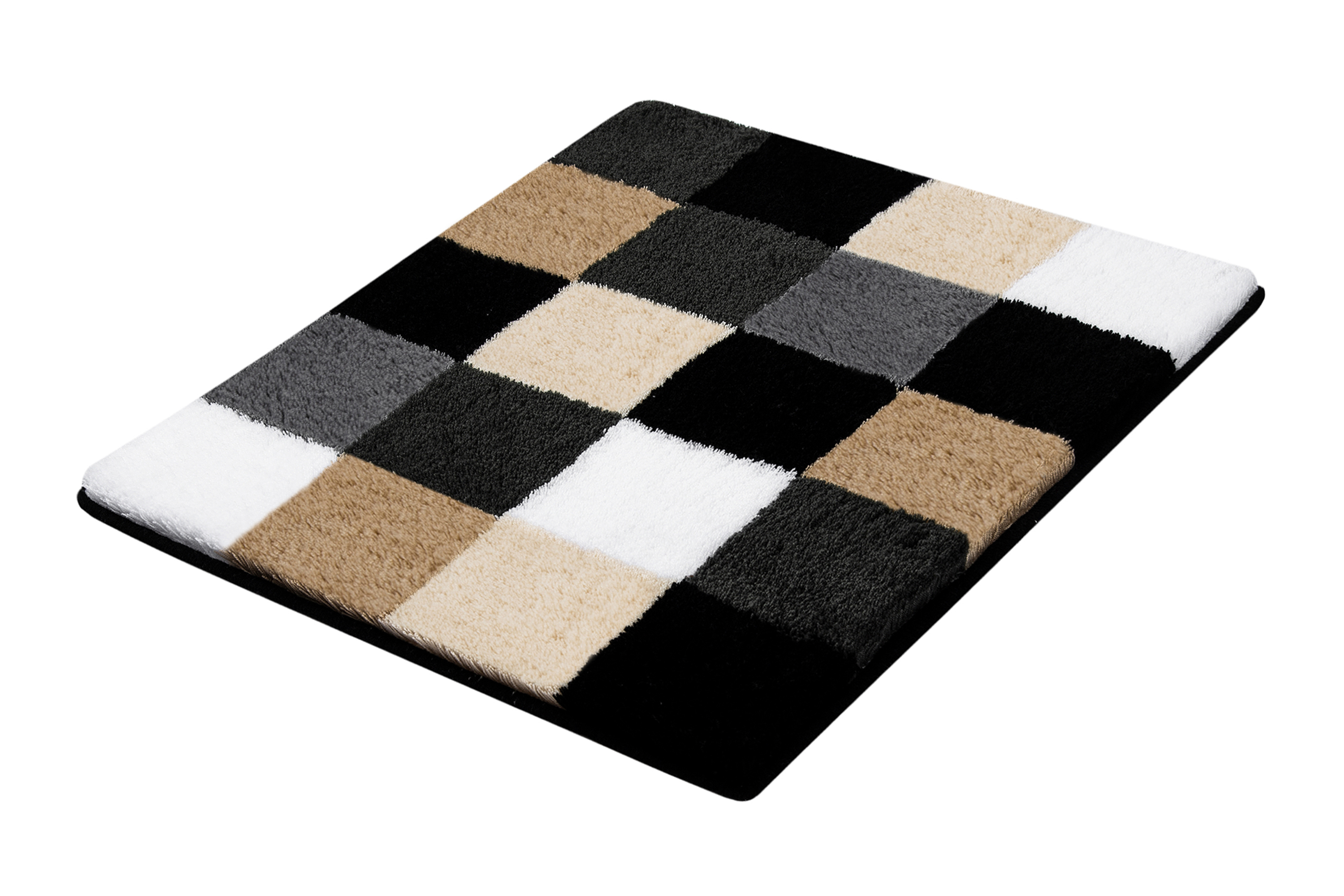 Kleine Wolke Badteppich CARO ca. 55x65cm in Farbe Schwarz