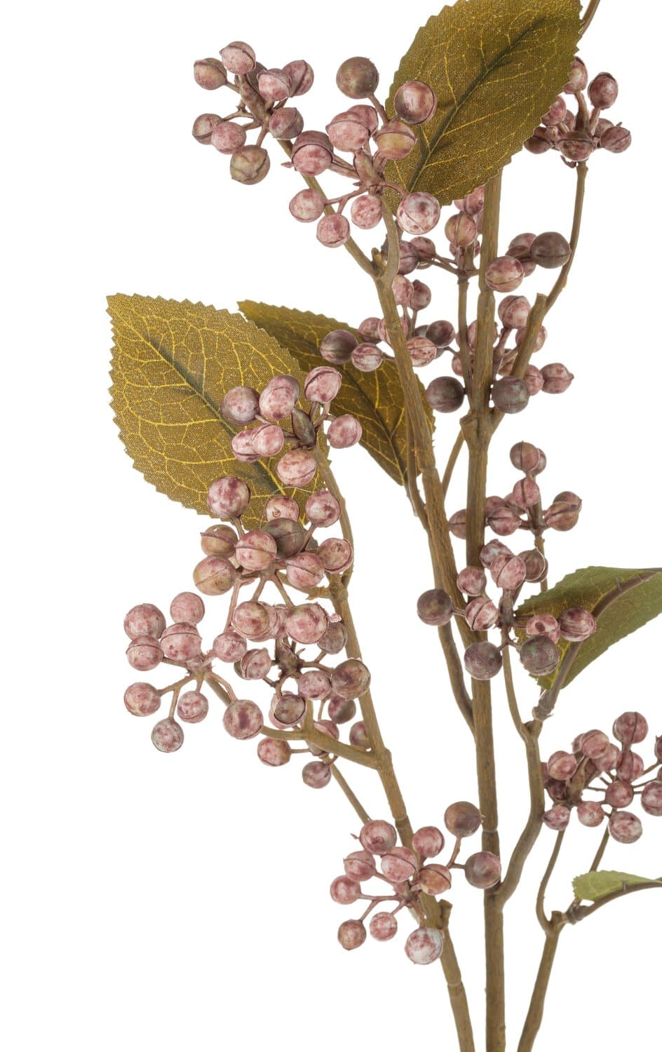 Beerenzweig 78 cm Vintage in antik-dunkelrosa