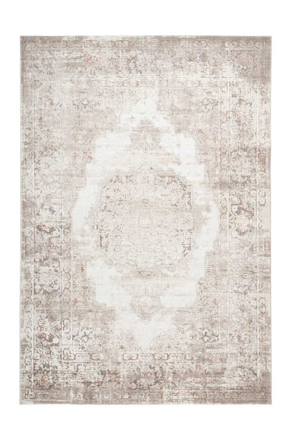 Webteppich PARIS ca. 120x170cm in Farbe taupe Webteppich PARIS ca. 120x170cm in Farbe taupe, Teppich, Vintage-Optik, Rosen- Muster, Birntöne, Flächig beige