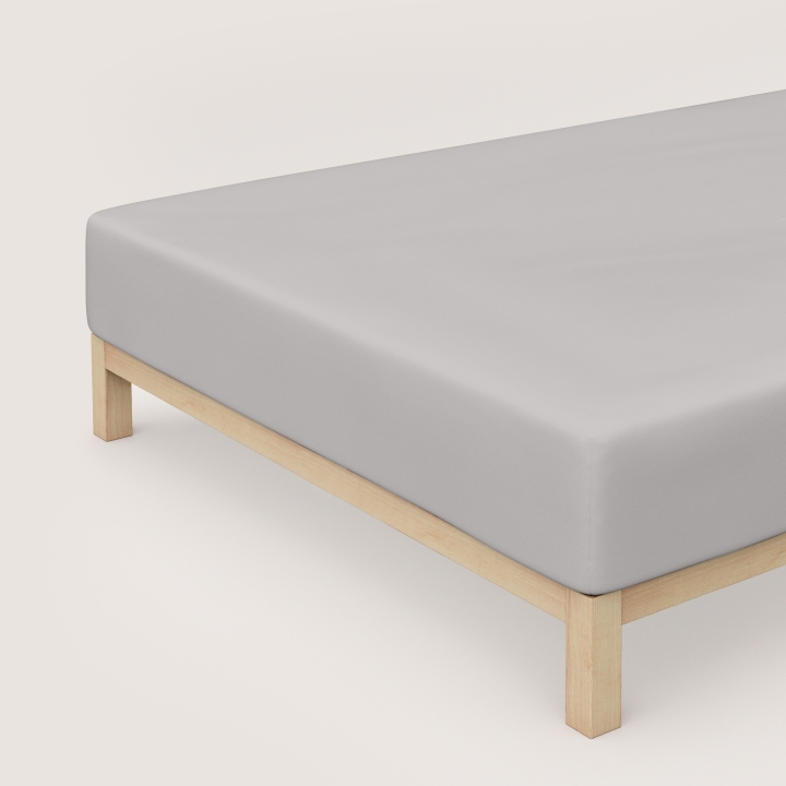 Schlafgut Pure Boxspring Spannbettlaken ca. 120x200-130x220cm in Farbe Grey Light
