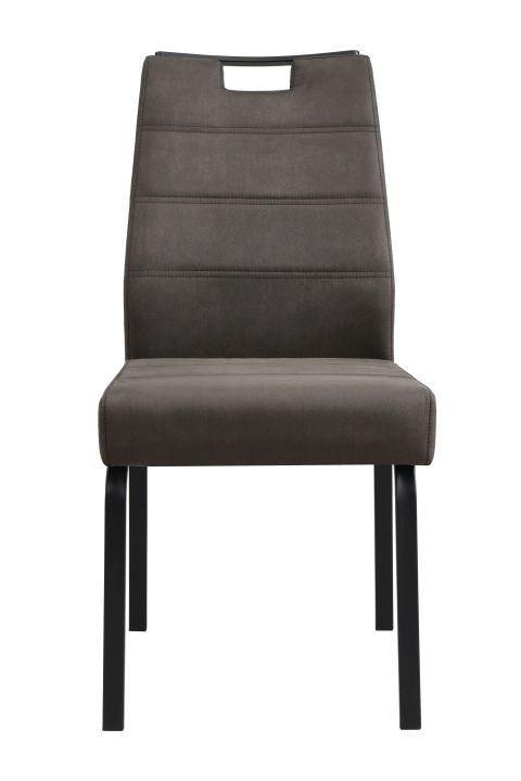 Hela Stuhl ELVAS I S ca. B48 H97 T68 cm in Stoff Vintage Cowboy, Stuhl, Stuhllehne, Beige Braun, Schwarzbeine, Polsterstuhl