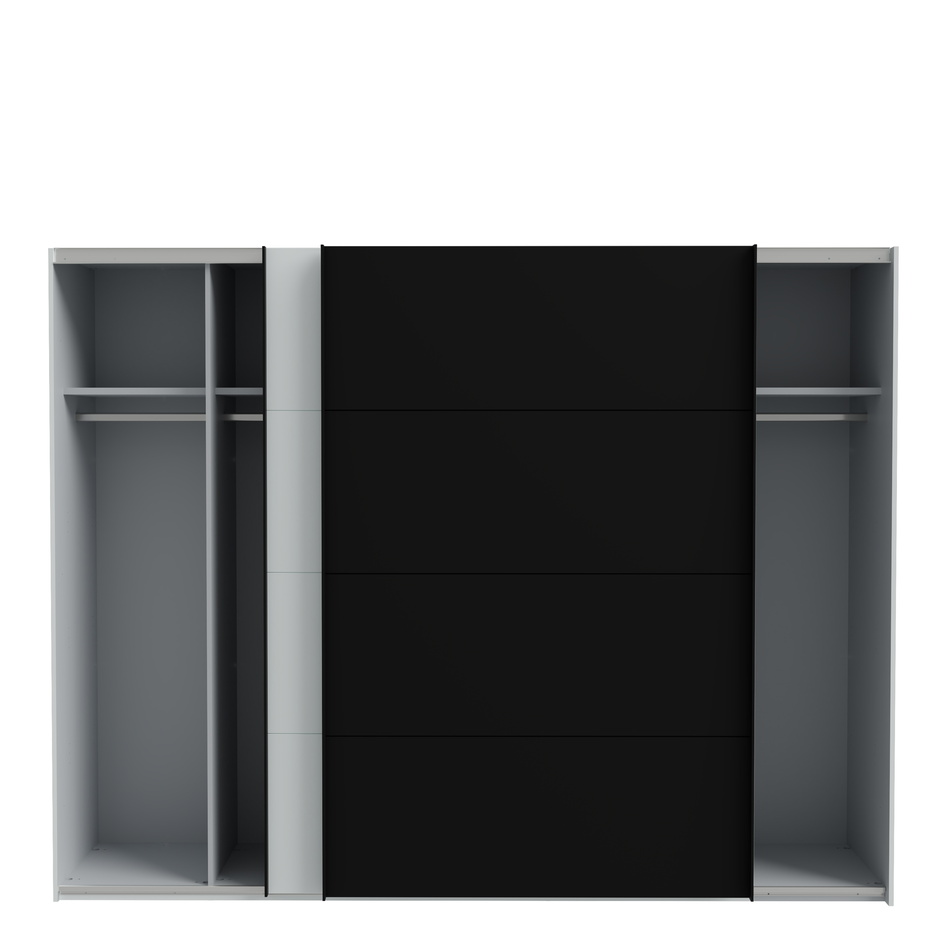 Forte Möbel Schwebetürenschrank HIGH ROCK in Secret grey/Absatz schwarz