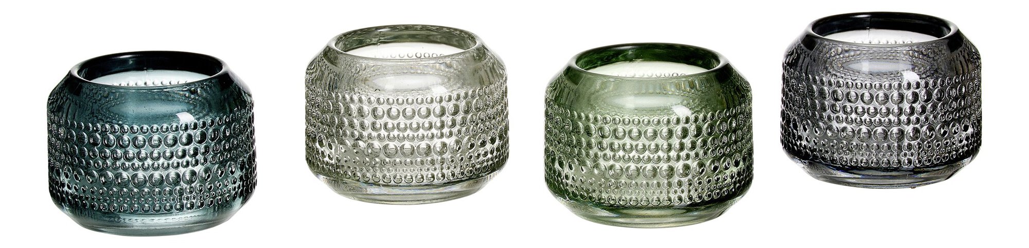 Ritzenhoff & Breker Teelichthalter VERONA 6cm aus Glas blau/grün/lila/klar